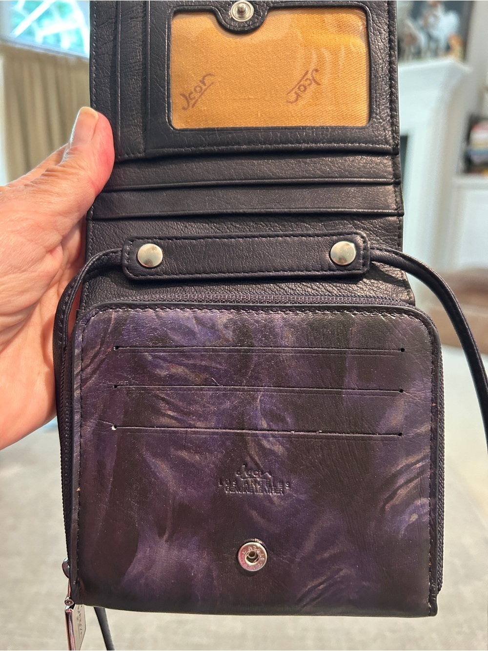 Leather JCON Los Angeles Crossbody Purse/ Wallet - Picture 9 of 10